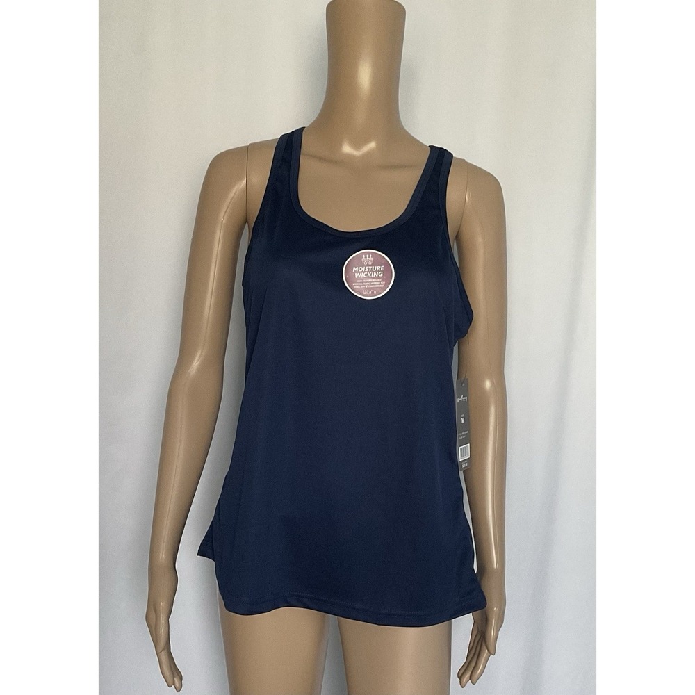 GALAXY By Harvic Racerback Top Women's  Navy Blue ‎ Medium  Pullover Active